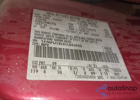 2001 Ford Expedition Eddie Bauer из США, поврежденный, VIN 1FMPU18L81LB63952